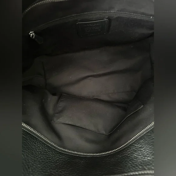 Coach Black Pebbled Leather Shoulder Bag - Picture 5 of 9